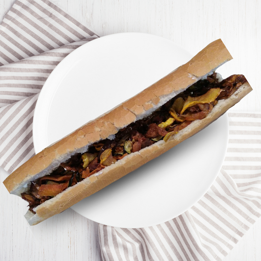 Baguette pesto, legumes grilles & cream cheese